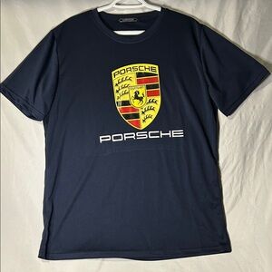 Porsche  Navy Blue Men's large T-Shirt